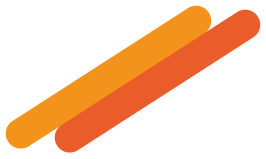 2 lines in orange and red color