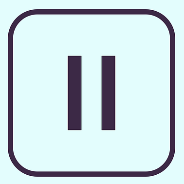 The pause icon in blue color